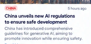 China unveils new AI regulations to ensure safe development